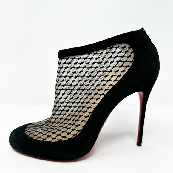 Christian Louboutin Anna May 100 Lace Ankle Boots EU 39.5 - Picture 9 of 10